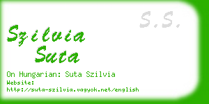 szilvia suta business card